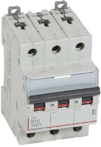 Выключатель автоматический Legrand DX3-E 6000 3п 10А B 10кА картинка